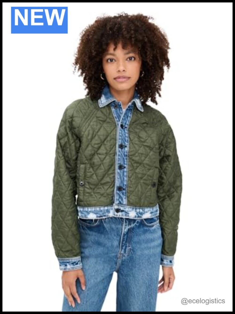 Quilted Liner Jacket Long Sleeve Cropped